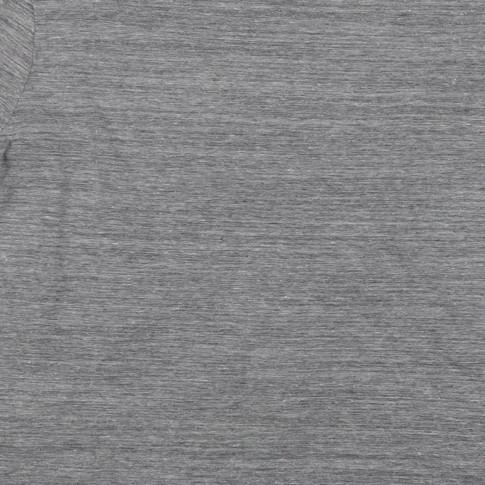 M&S Womens Grey  Polyacrylate Fibre Basic Blouse Size 16 Crew Neck
