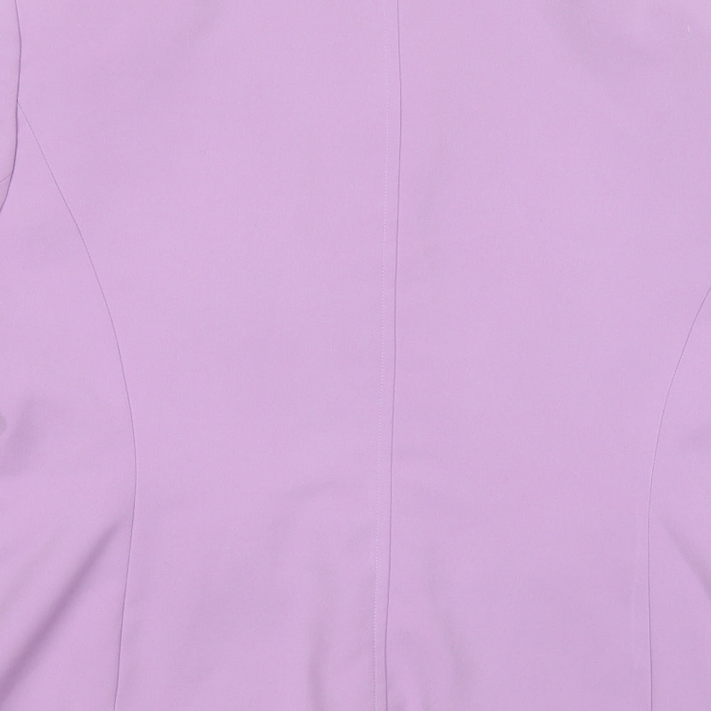 Warp + Weft Womens Purple   Jacket Blazer Size 14  Button