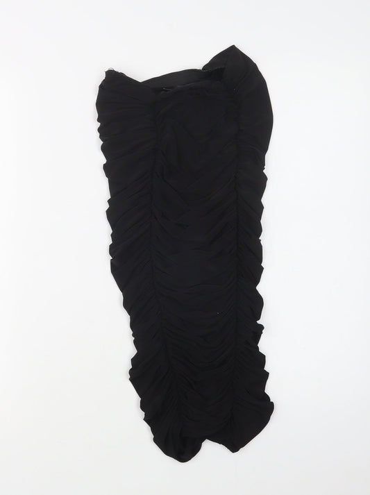 PRETTYLITTLETHING Womens Black  Polyester Bodycon  Size 6  Off the Shoulder
