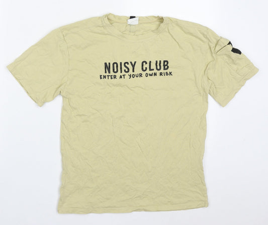 Zara Boys Beige  Cotton Basic T-Shirt Size 10 Years Crew Neck Pullover - Noisy Club