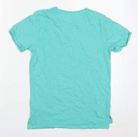 NEXT Boys Blue  Cotton Basic T-Shirt Size 10 Years Crew Neck Pullover
