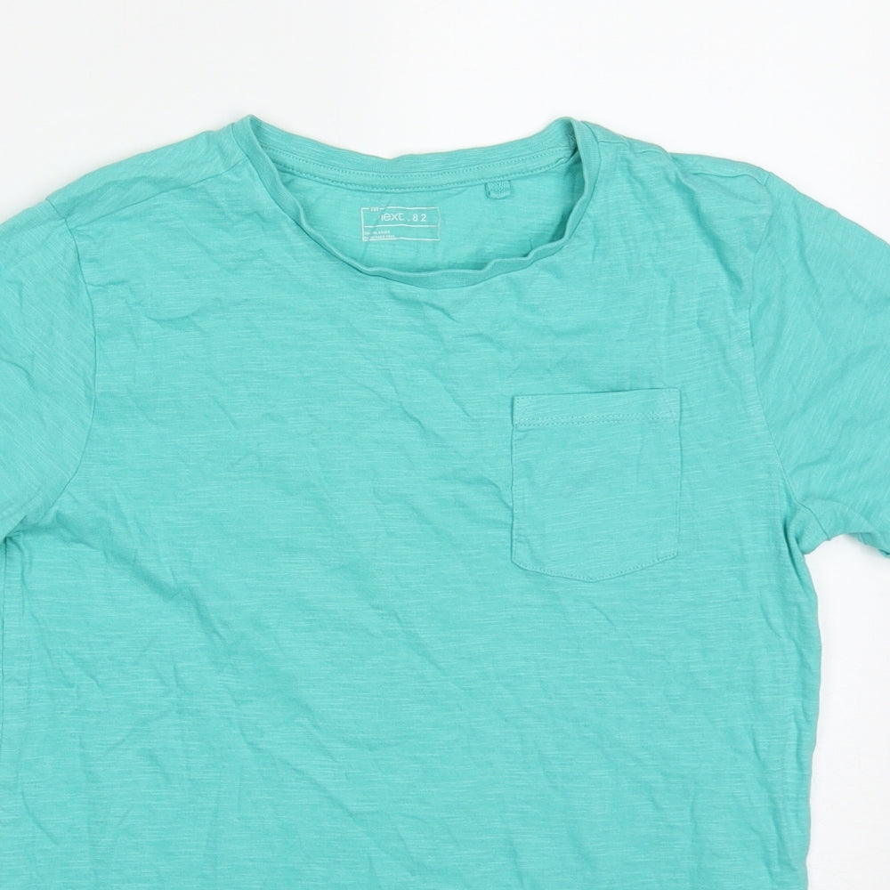 NEXT Boys Blue  Cotton Basic T-Shirt Size 10 Years Crew Neck Pullover