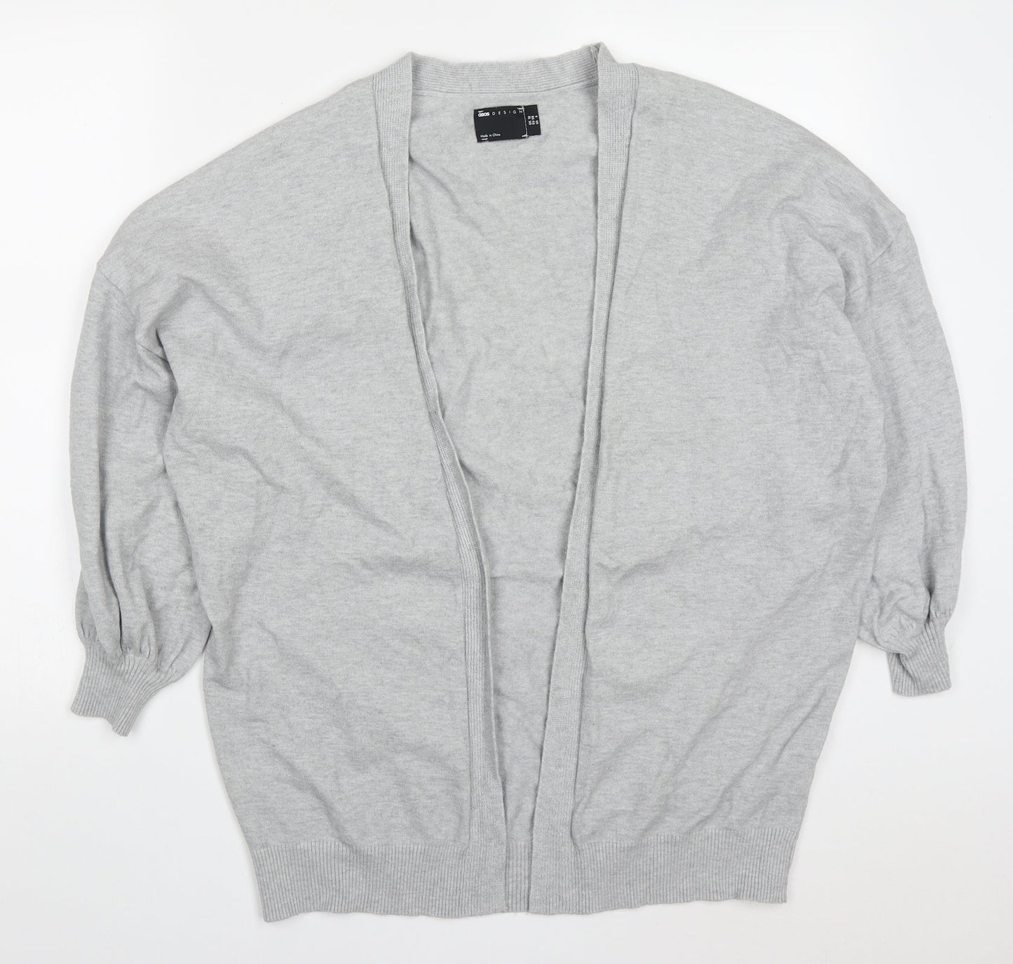 ASOS Womens Grey V-Neck  Viscose Cardigan Jumper Size 10
