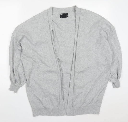 ASOS Womens Grey V-Neck  Viscose Cardigan Jumper Size 10