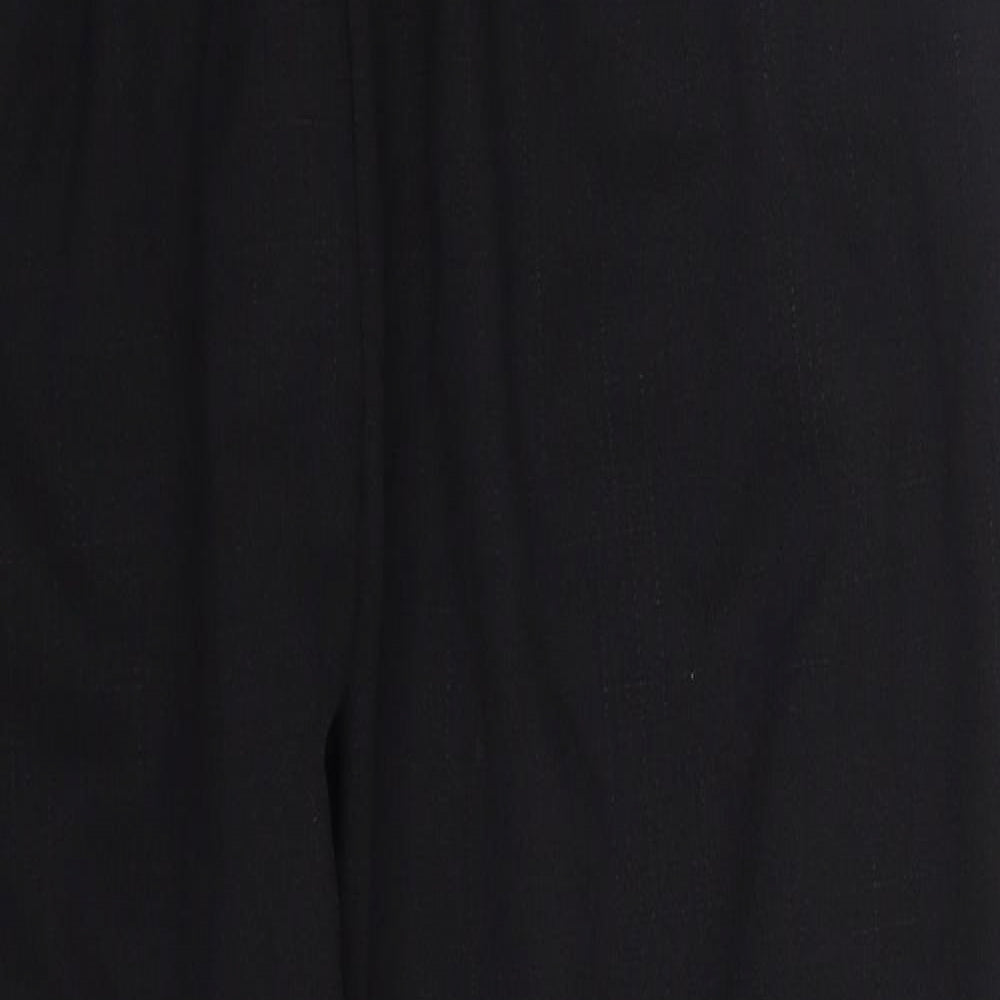 PRETTYLITTLETHING Womens Black  Polyester Trousers  Size 10 L26 in Regular Drawstring