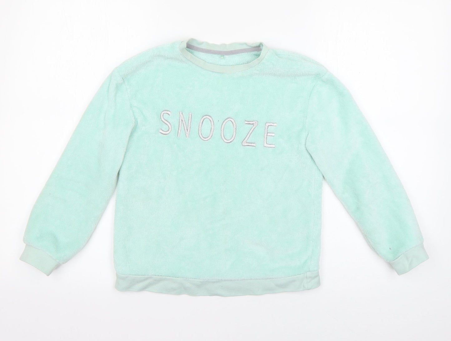 George Boys Blue Solid Polyester  Pyjama Top Size 8-9 Years   - Snooze
