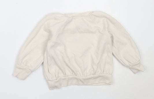 Gap Girls Ivory  Cotton Pullover Sweatshirt Size 2 Years