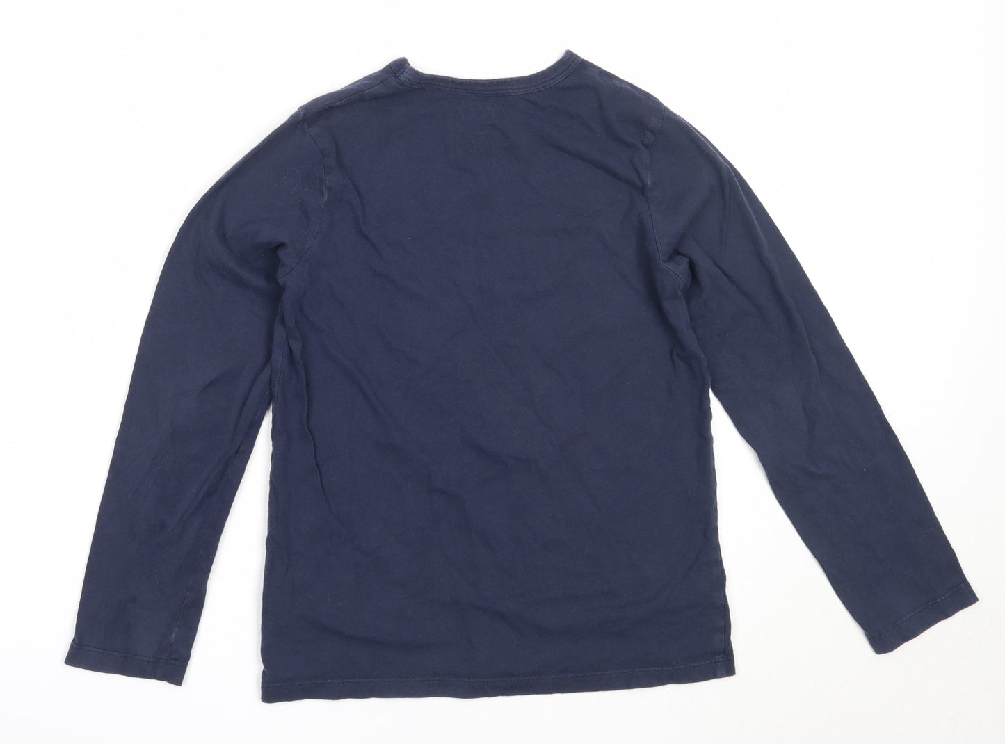 Oshkosh Boys Blue  Cotton Basic T-Shirt Size 10 Years Round Neck