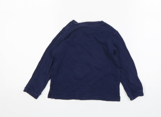 George Boys Blue  Cotton  Pyjama Top Size 18-24 Months