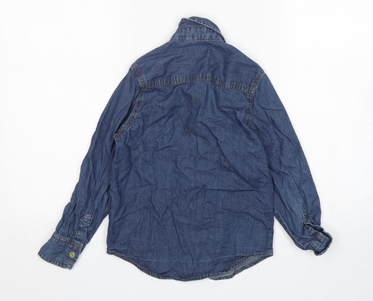 Rebel Girls Blue  Cotton Basic Button-Up Size 7-8 Years Collared