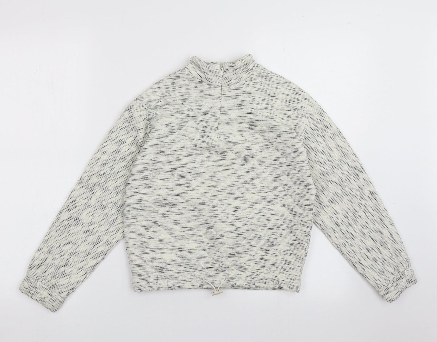 Matalan Girls Beige  Polyester Pullover Sweatshirt Size 9 Years  Zip