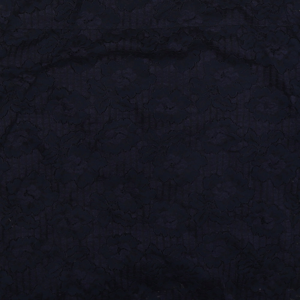 TOM TAILOR Womens Blue  Cotton Basic Blouse Size 14 Round Neck