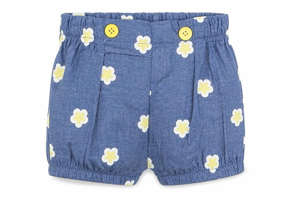 Jianco Baby Blue Floral Cotton Cropped Trousers Size 12-18 Months