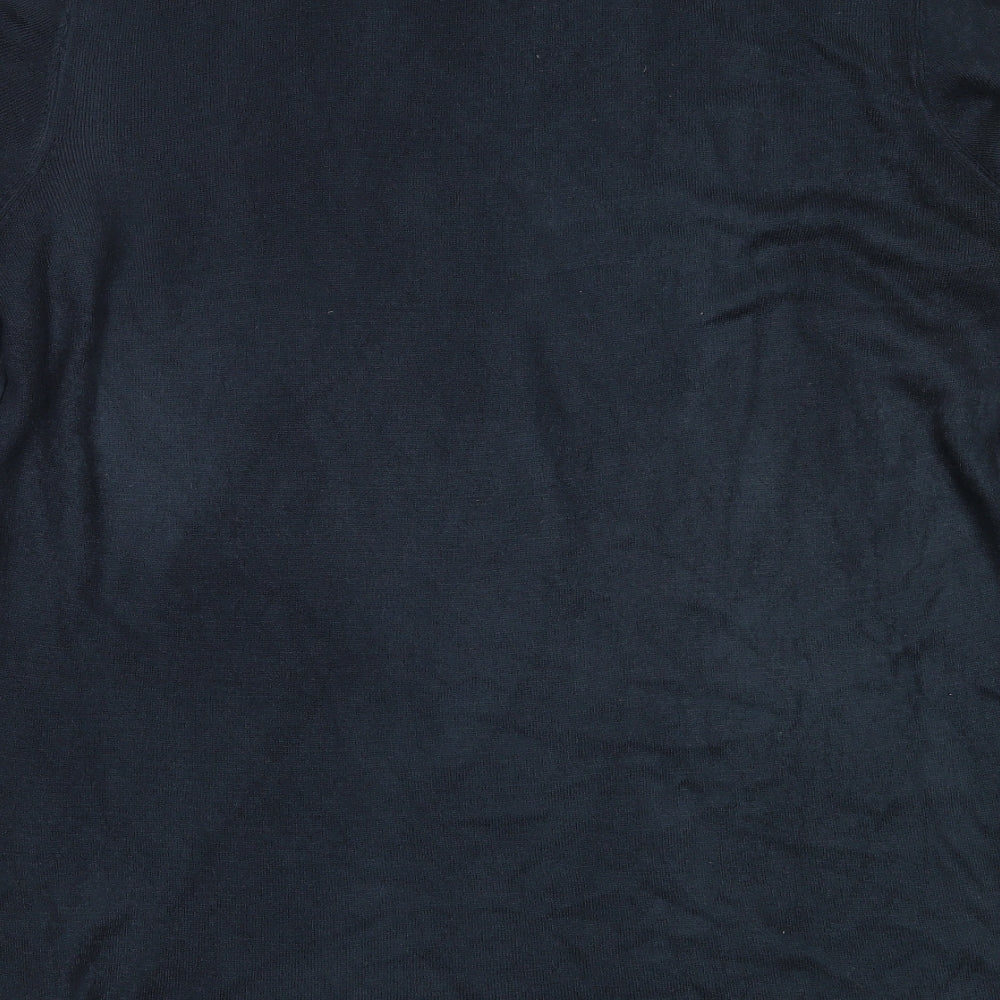 Cedar Wood State Mens Blue Round Neck  Acrylic Pullover Jumper Size L