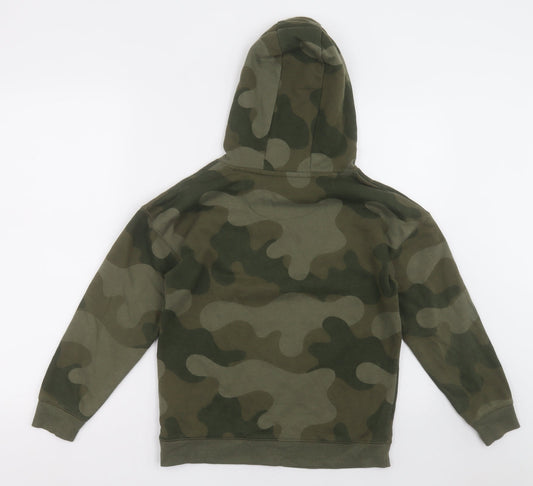 Primark Boys Green Camouflage Cotton Pullover Hoodie Size 10-11 Years  Pullover - Iconic