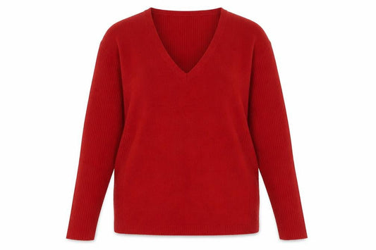 Preworn Womens Red  Acrylic Pullover Sweatshirt Size 20  Pullover