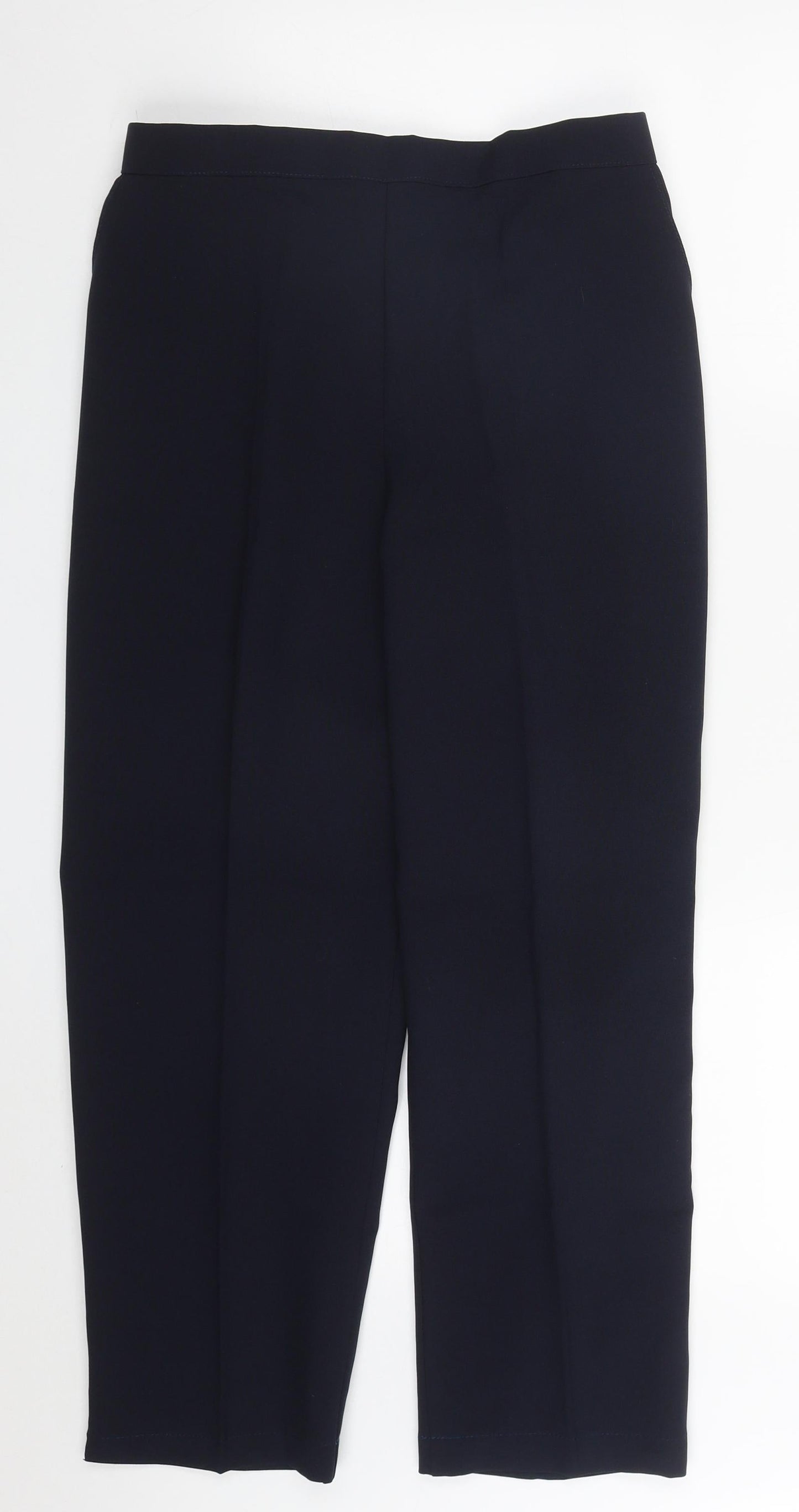Emma Womens Blue  Polyester Trousers  Size 16 L26 in Regular