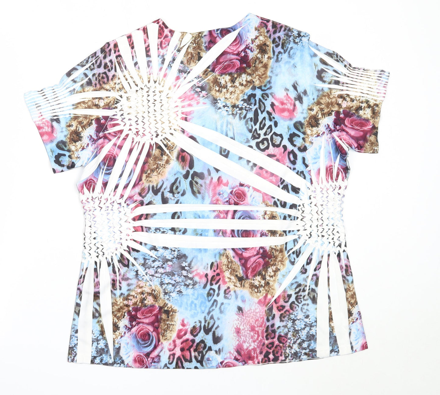 Gerard Womens White  Polyester Basic Blouse Size XL Round Neck
