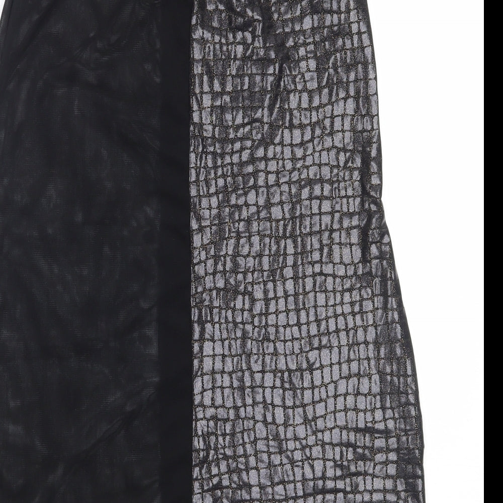 Preworn Womens Black  Polyester Camisole Blouse Size S Square Neck