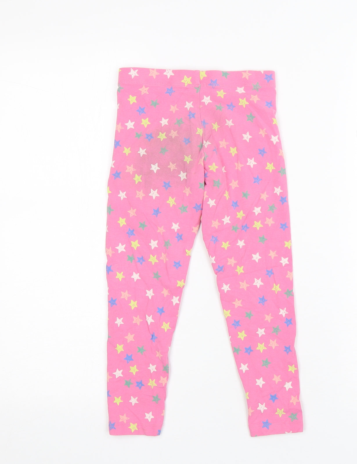 M&S Girls Pink Polka Dot Cotton  Pyjama Pants Size 5-6 Years