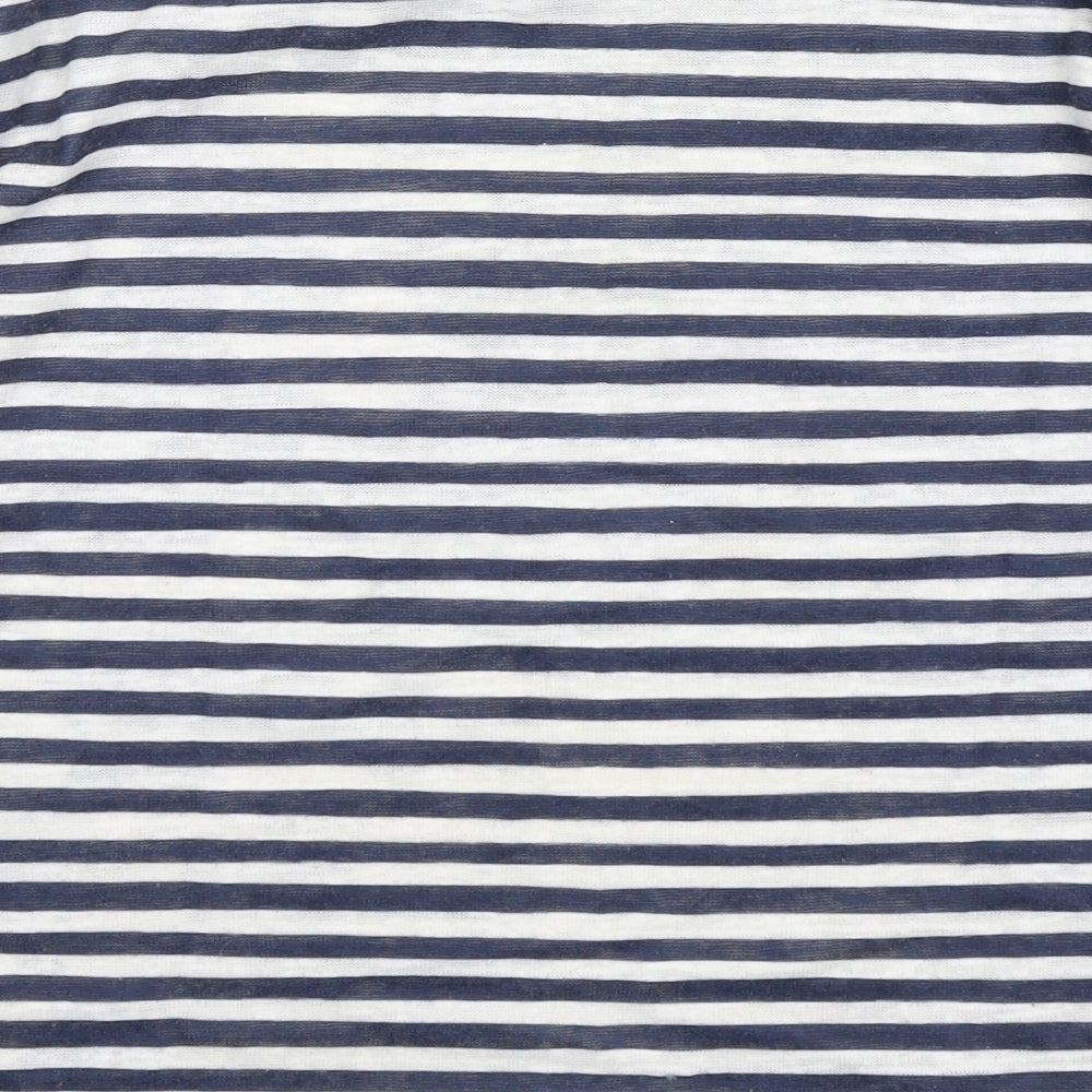 Per Una  Womens Multicoloured Round Neck Striped Polyester Pullover Jumper Size 10