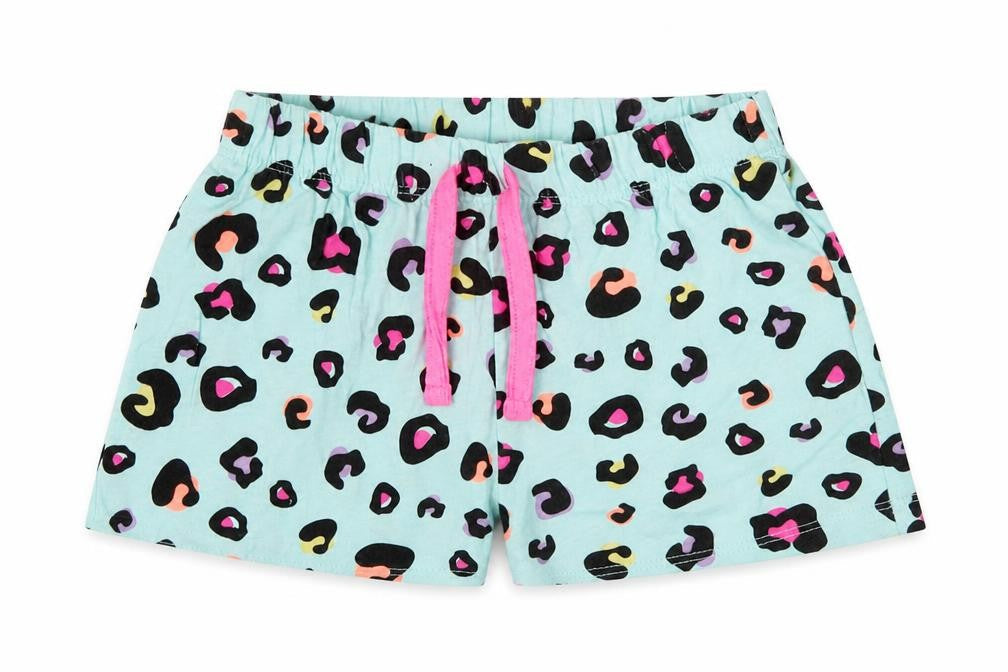 Dunnes Girls Blue Animal Print Cotton Cami Sleep Shorts Size 2-3 Years  Tie