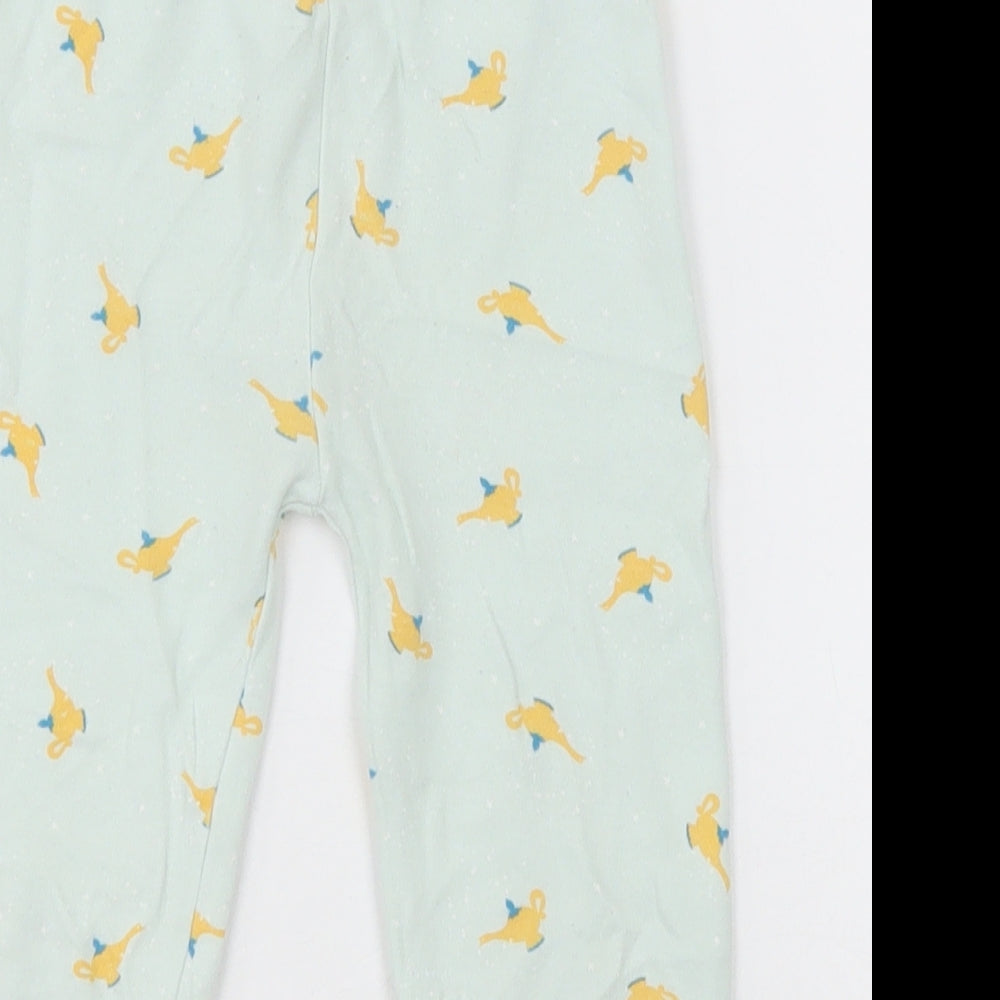 George Girls Green Geometric Cotton  Pyjama Pants Size 18-24 Months  Pullover - tea pot