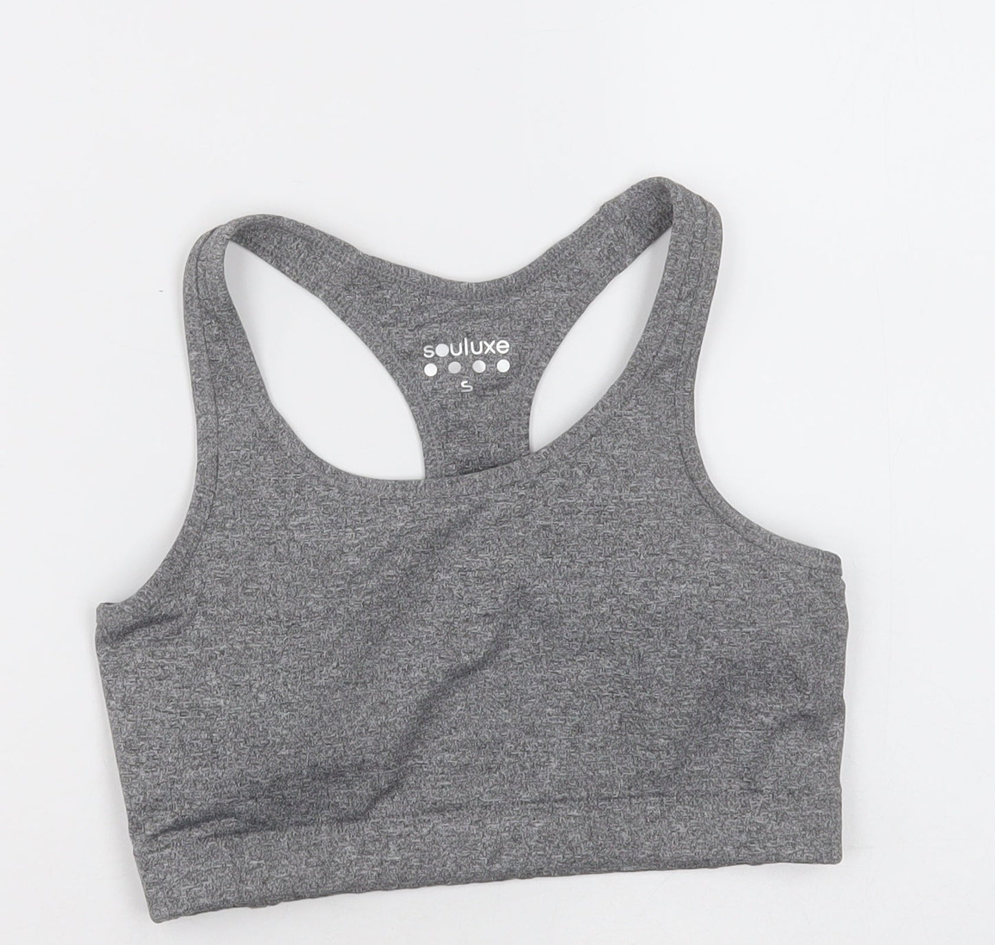 mataaln Womens Grey  Polyester Cropped Tank Size S Scoop Neck Pullover