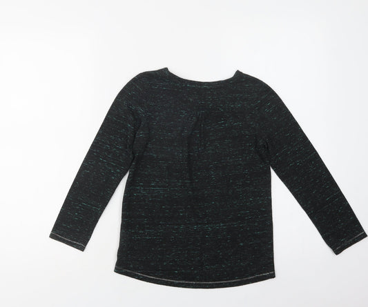 NEXT Girls Green  Polyester Basic Blouse Size 8 Years Crew Neck  - Smile