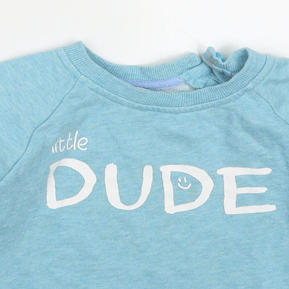 Dunnes Boys Blue  Cotton Pullover Sweatshirt Size 2-3 Years  Pullover - Little Dude
