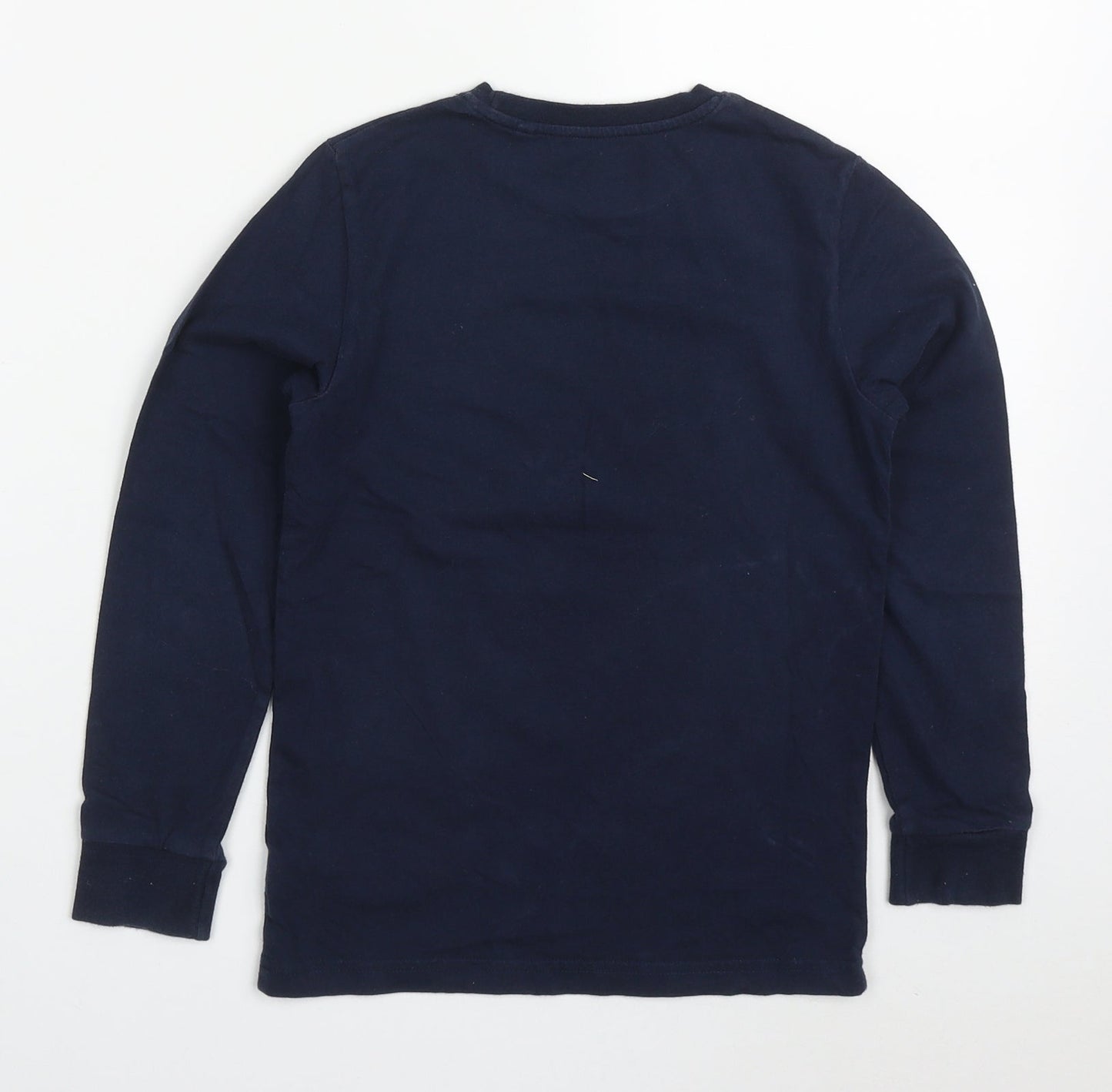 NEXT Boys Blue  Cotton Basic T-Shirt Size 7 Years Crew Neck Pullover - Minecraft