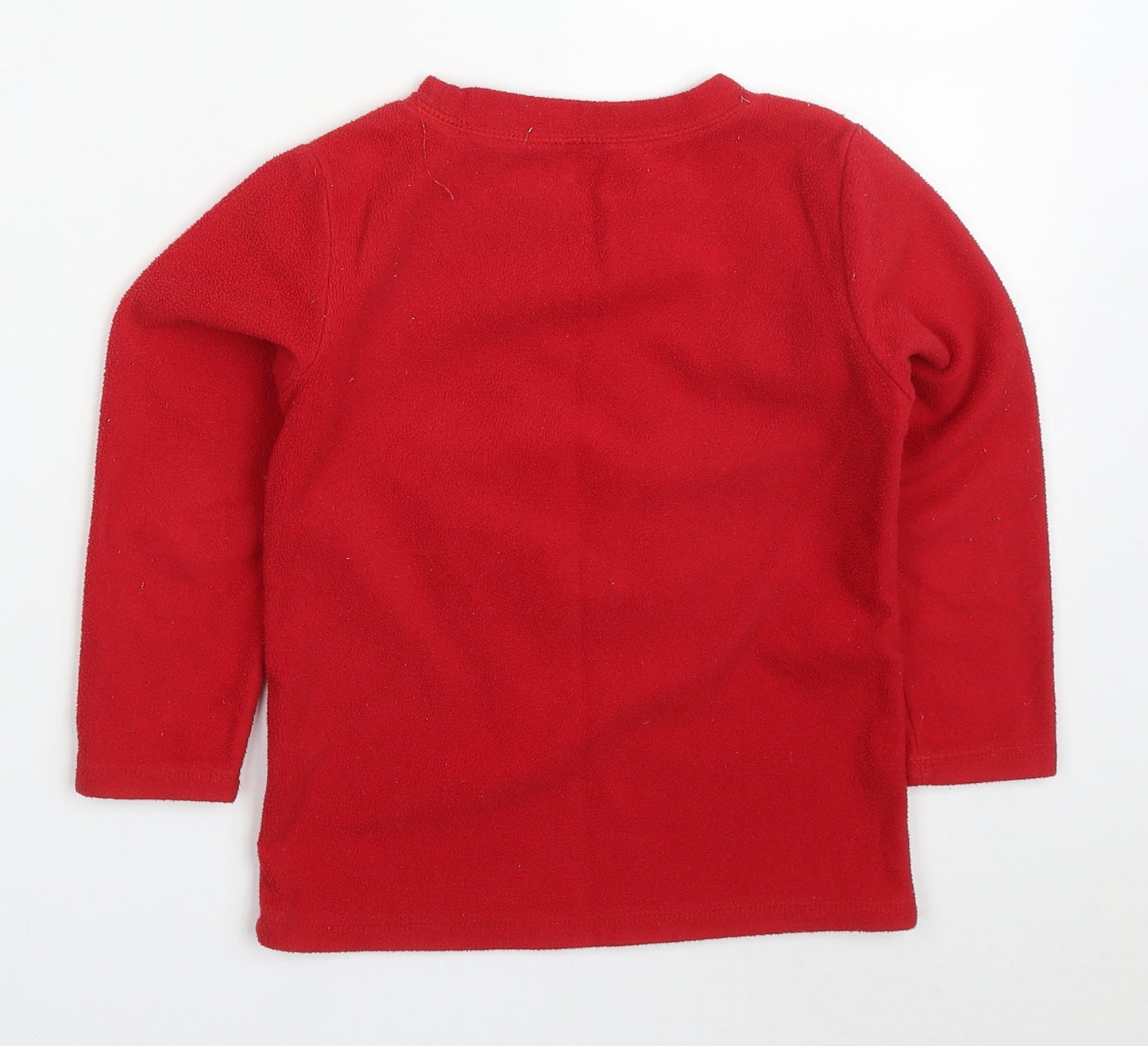 Dunnes Boys Red Solid Polyester  Pyjama Top Size 5-6 Years  Pullover - Snow Day