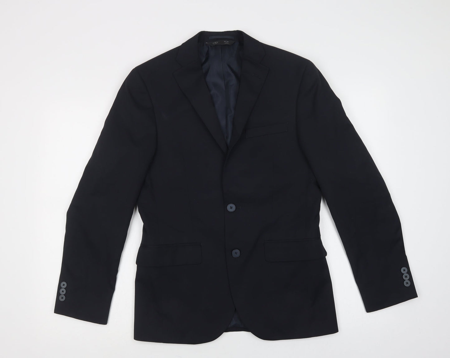 Marks and Spencer Mens Blue   Jacket Blazer Size S  Button