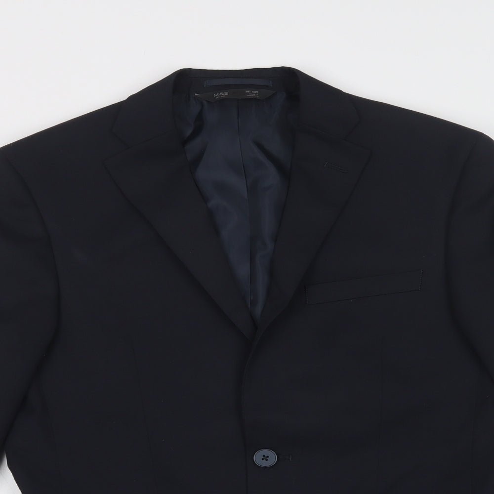 Marks and Spencer Mens Blue   Jacket Blazer Size S  Button