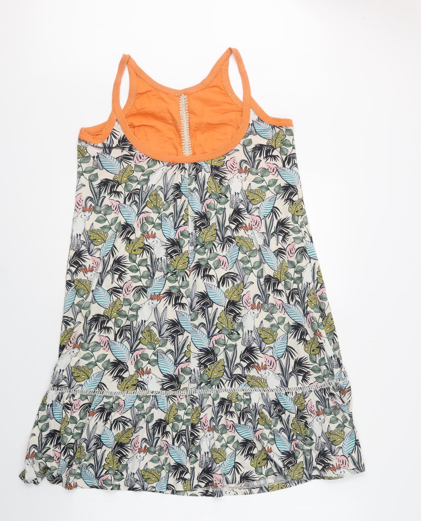 NEXT Womens Multicoloured Floral Cotton Tank Dress  Size 8  Scoop Neck