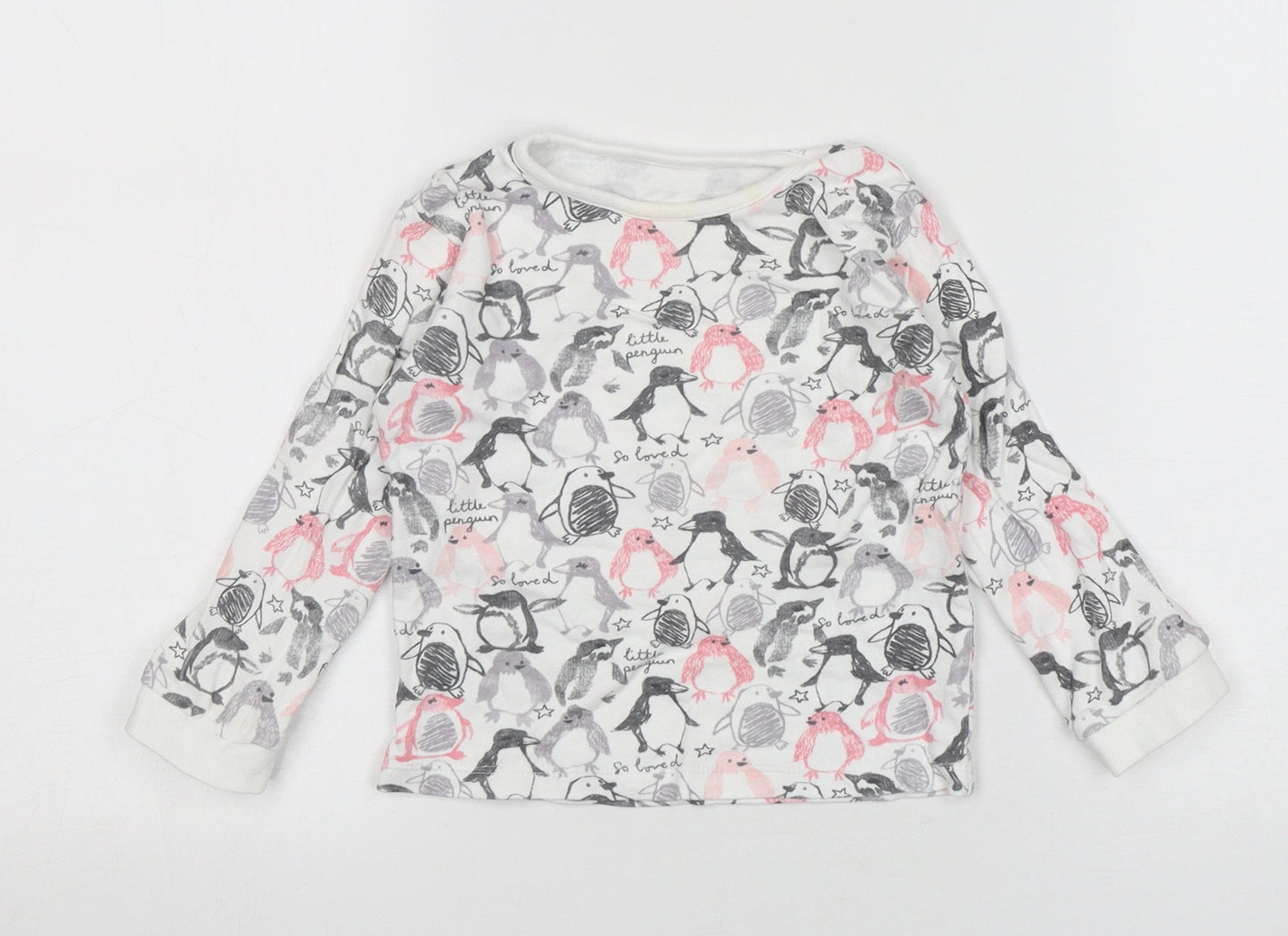 George Girls Multicoloured Animal Print Cotton Basic T-Shirt Size 12-18 Months Round Neck
