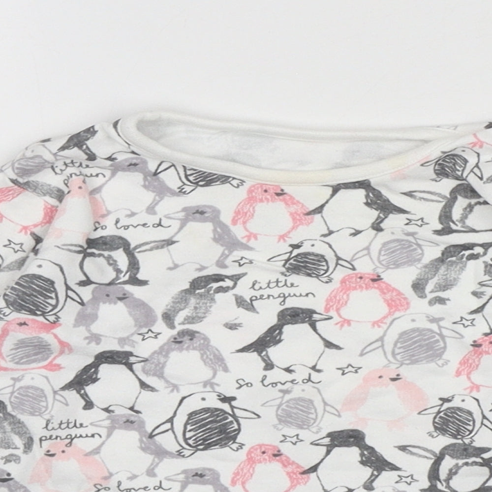 George Girls Multicoloured Animal Print Cotton Basic T-Shirt Size 12-18 Months Round Neck