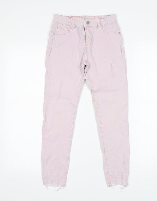 Denim co Girls Pink  Cotton Skinny Jeans Size 9 Years  Regular