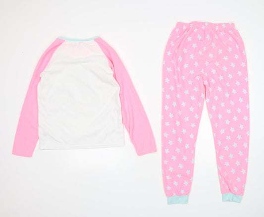 Primark Girls Multicoloured  Polyester  Pyjama Set Size 10-11 Years   - Unicorn