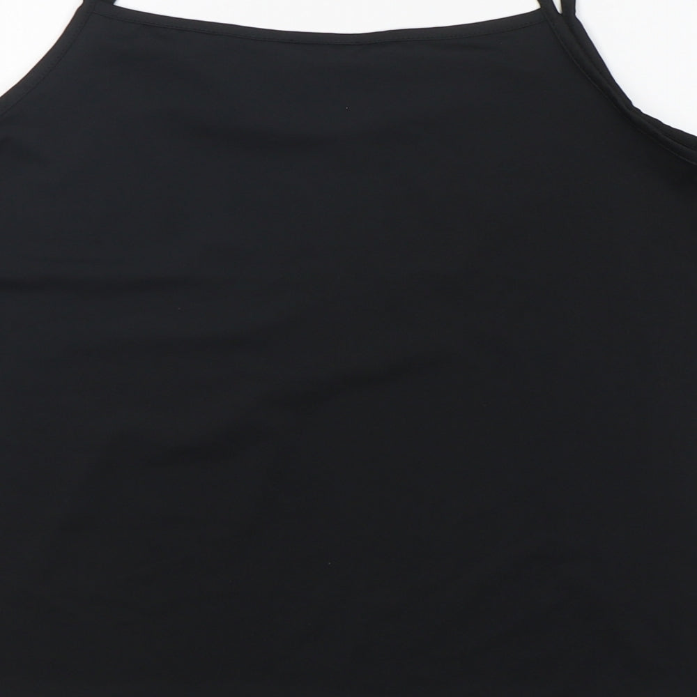 Tilber Womens Black  Polyester Camisole Tank Size 14 Round Neck