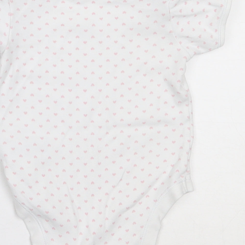 George Girls White  Cotton Babygrow One-Piece Size 12-18 Months