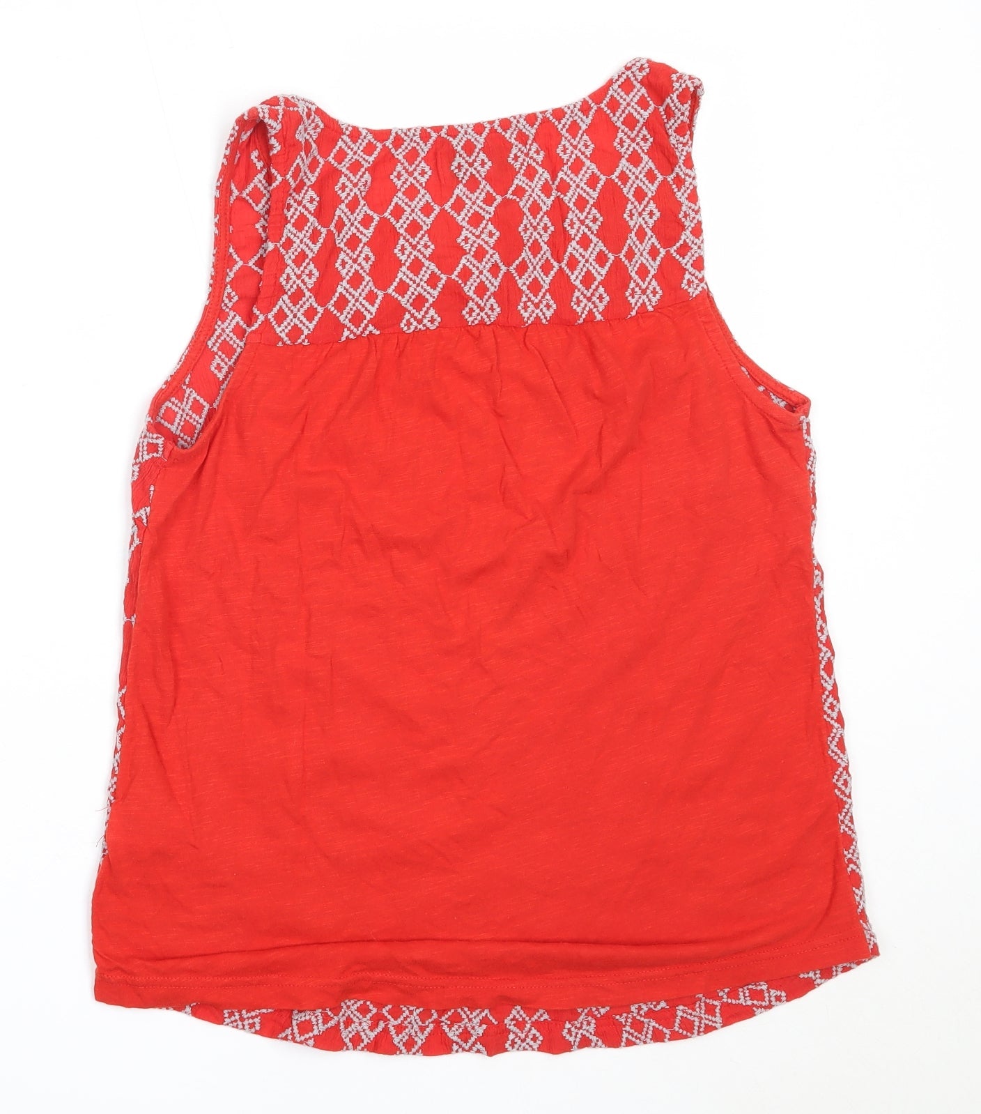 NEXT Womens Red  Cotton Basic Tank Size 10 V-Neck