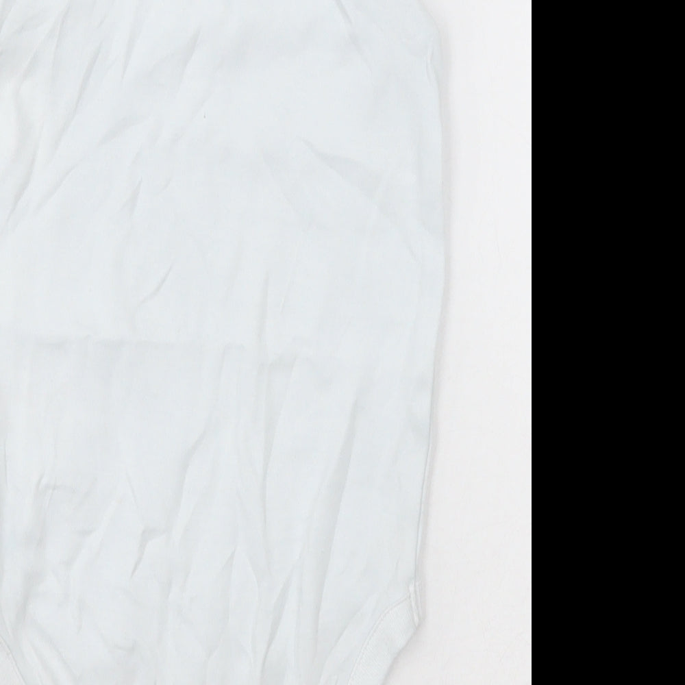 NEXT Girls White  Cotton Bodysuit One-Piece Size 2-3 Years  Buckle - Unisex