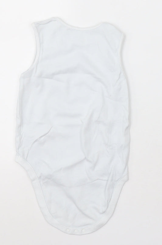 NEXT Girls White  Cotton Bodysuit One-Piece Size 2-3 Years  Button