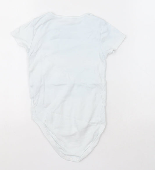 NEXT Girls White  Cotton Bodysuit One-Piece Size 2-3 Years  Button - Unisex
