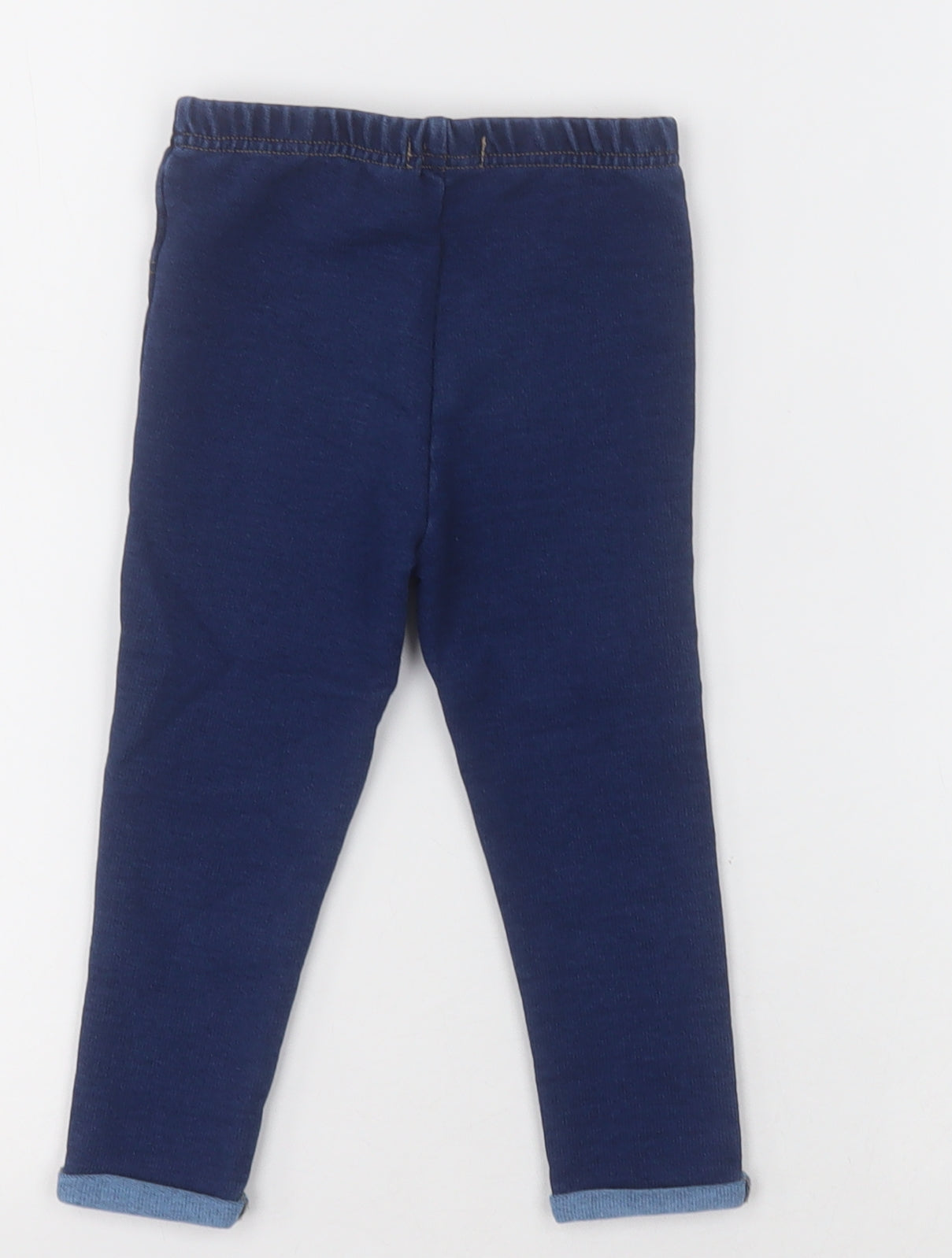 Primark Girls Blue  Cotton Capri Jeans Size 18-24 Months