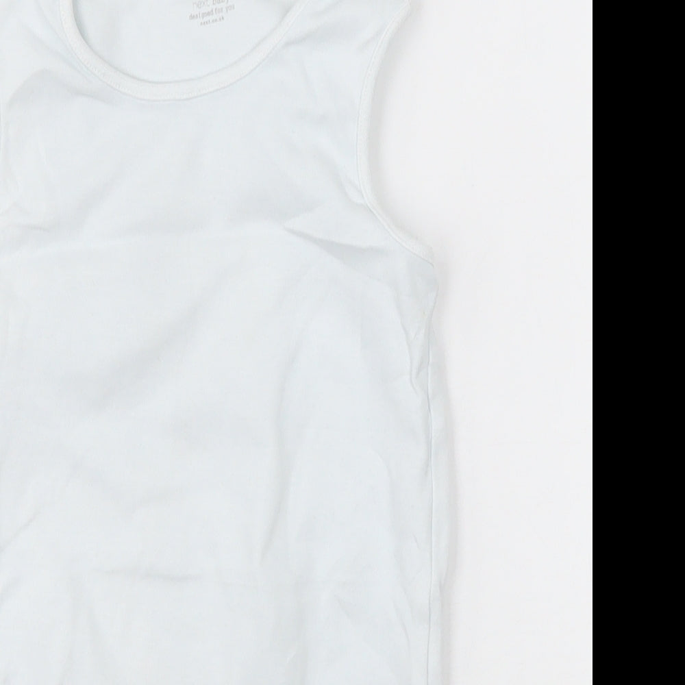 NEXT Girls White  Cotton Bodysuit One-Piece Size 2-3 Years  Button