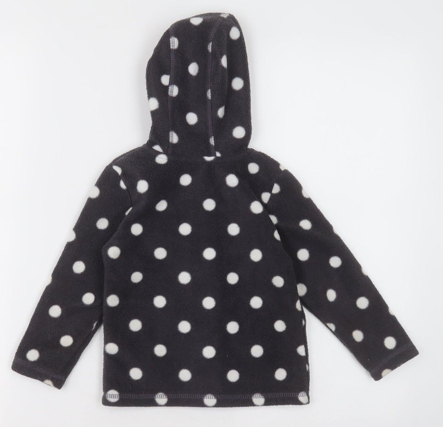 George Girls Grey Polka Dot Polyester Full Zip Hoodie Size 2-3 Years  Zip