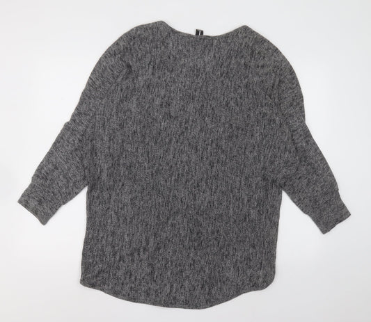 IZABEL LONDON Womens Grey  Polyester Pullover Sweatshirt Size 12  Pullover