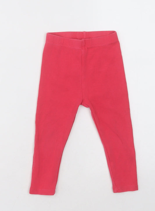 NEXT Girls Pink  Cotton Capri Trousers Size 2 Years  Regular
